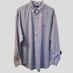 Men’s Ralph Lauren Yarmouth Blue Long Sleeve Dress Shirt- Size 16.5 34/35
